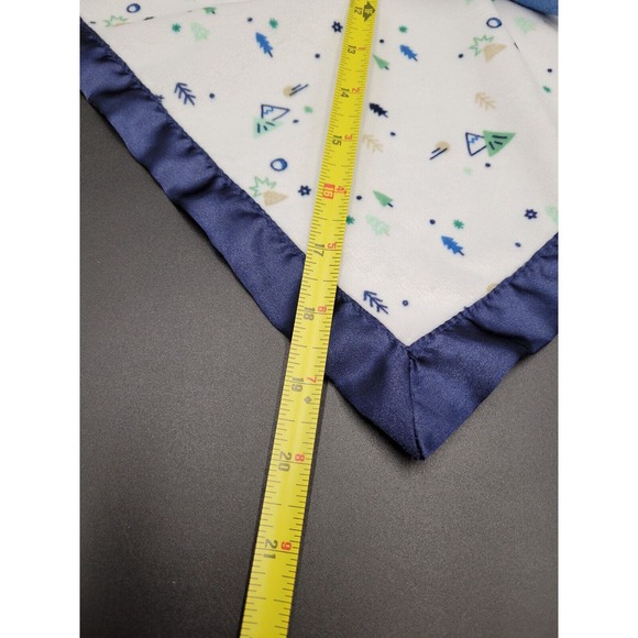 Cloud Island Security Blanket Dinosaur Triceratops Blue Boy Lovey Satin Plush - Picture 3 of 8